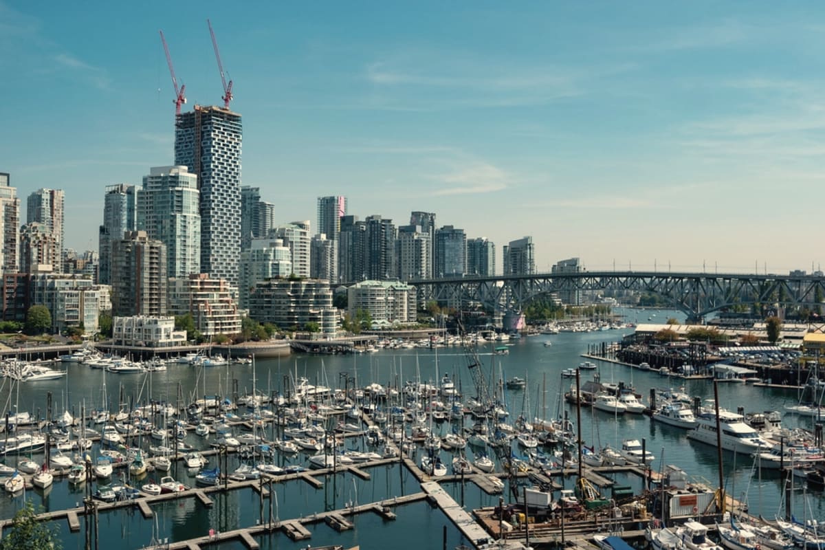 Vancouver skyline and harbour, home to many TSX Venture and CSE issuers